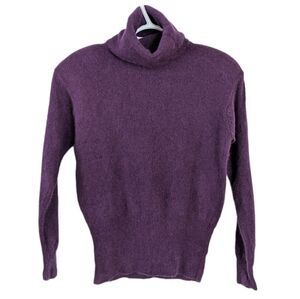 Vintage Crown Jewels quality angora lambs wool  turtleneck sweater purple Medium
